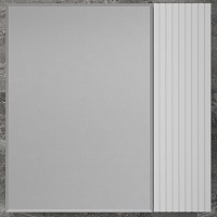 Style Line Зеркальный шкаф Стокгольм 70 белый рифленый софт